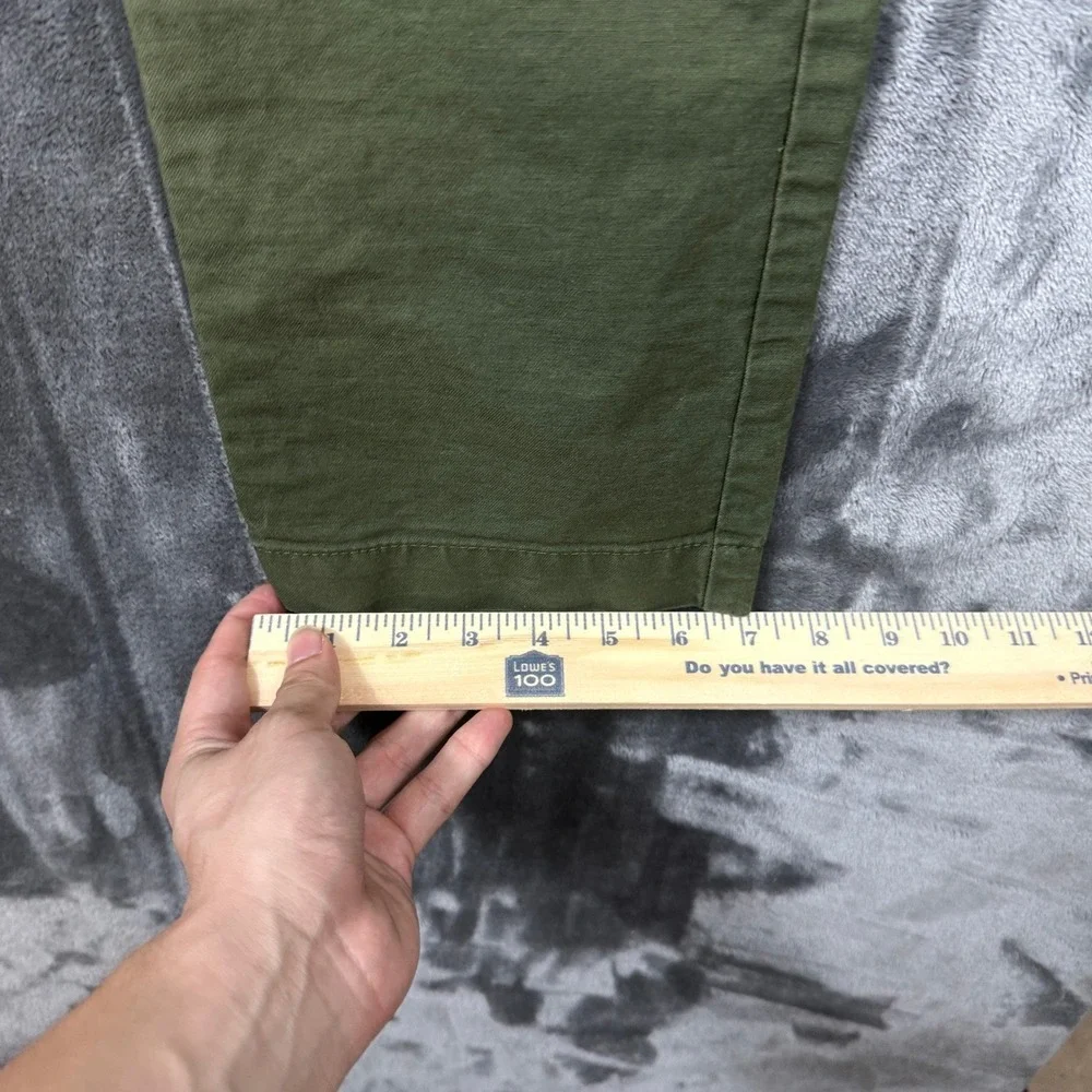 Aape Chino Pants Mens Large Olive Green Camo Trim Graphic Streetwear APT6036